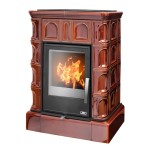 Kachlová kamna ABX Britania s výměníkem, kachlový sokl hnědá